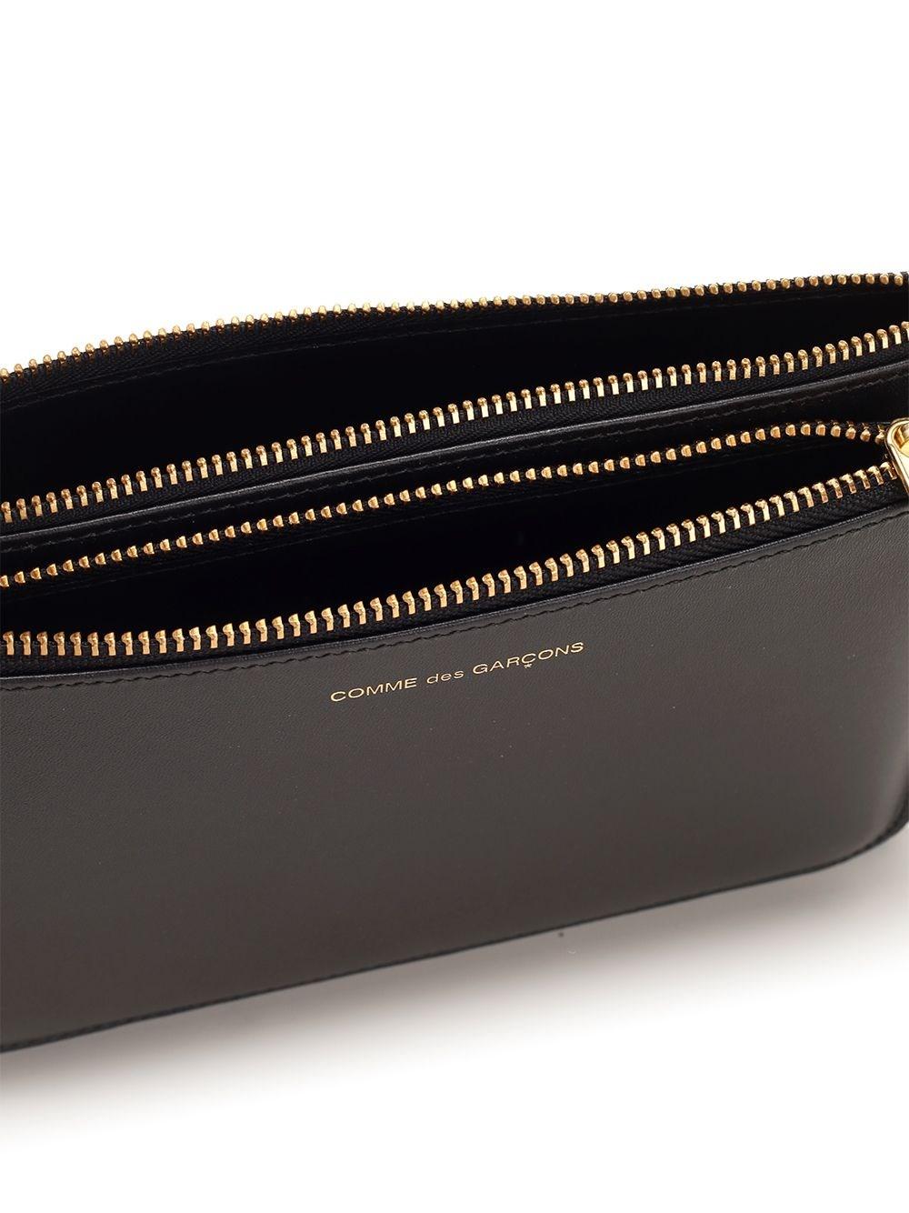 Al Duca D'Aosta Comme Des Garcons Wallet Pouch doppia in pelle Comprare a buon mercato