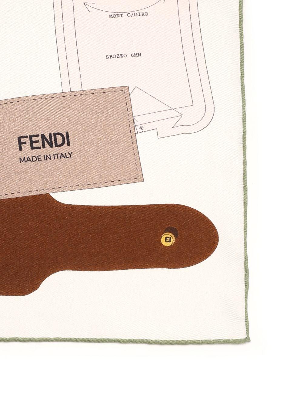Al Duca D'Aosta Fendi Foulard in seta stampa Peekaboo Ultimo giorno