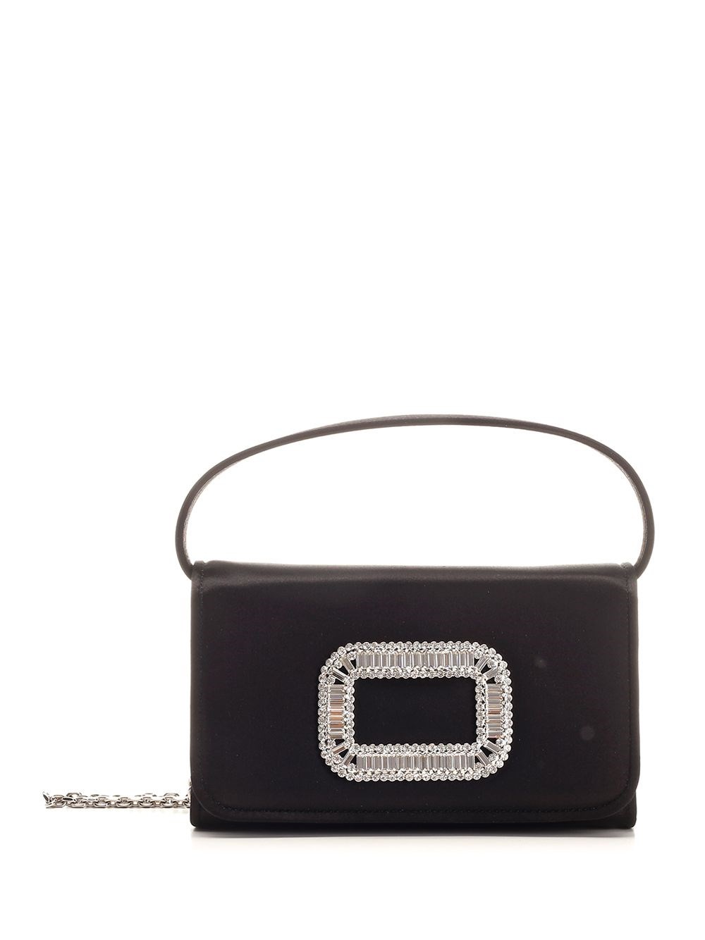 Al Duca D'Aosta Roger Vivier Borsa micro "Pilgrim" in satin Trasporto libero internazionale