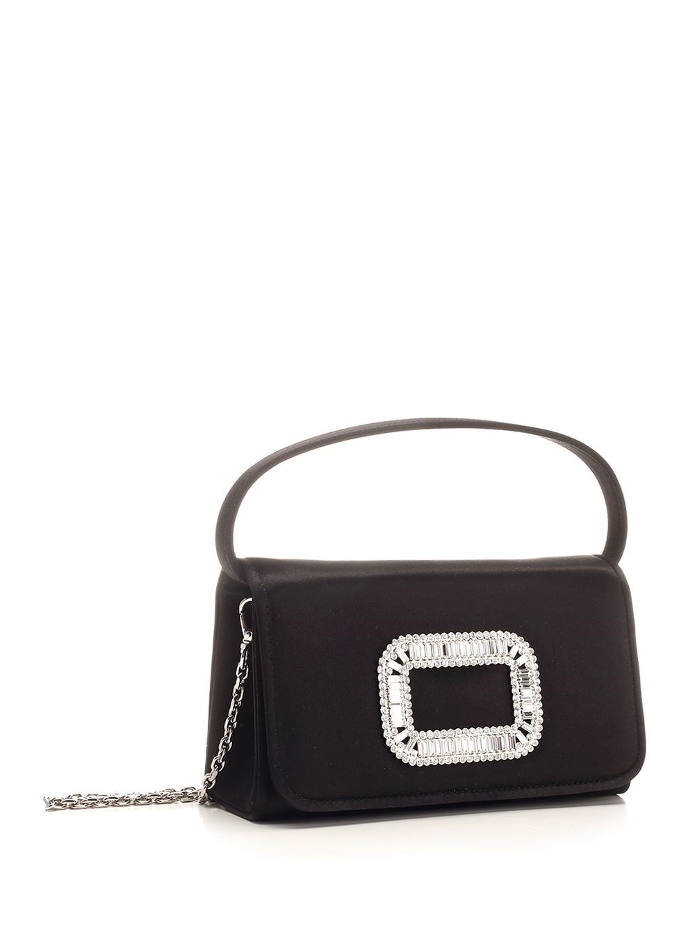 Al Duca D'Aosta Roger Vivier Borsa micro "Pilgrim" in satin Trasporto libero internazionale
