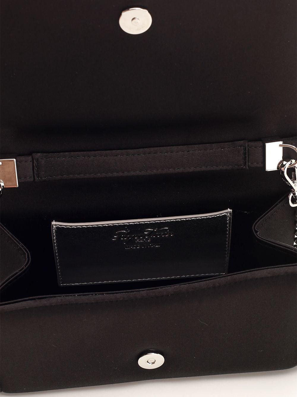 Al Duca D'Aosta Roger Vivier Borsa micro "Pilgrim" in satin Trasporto libero internazionale