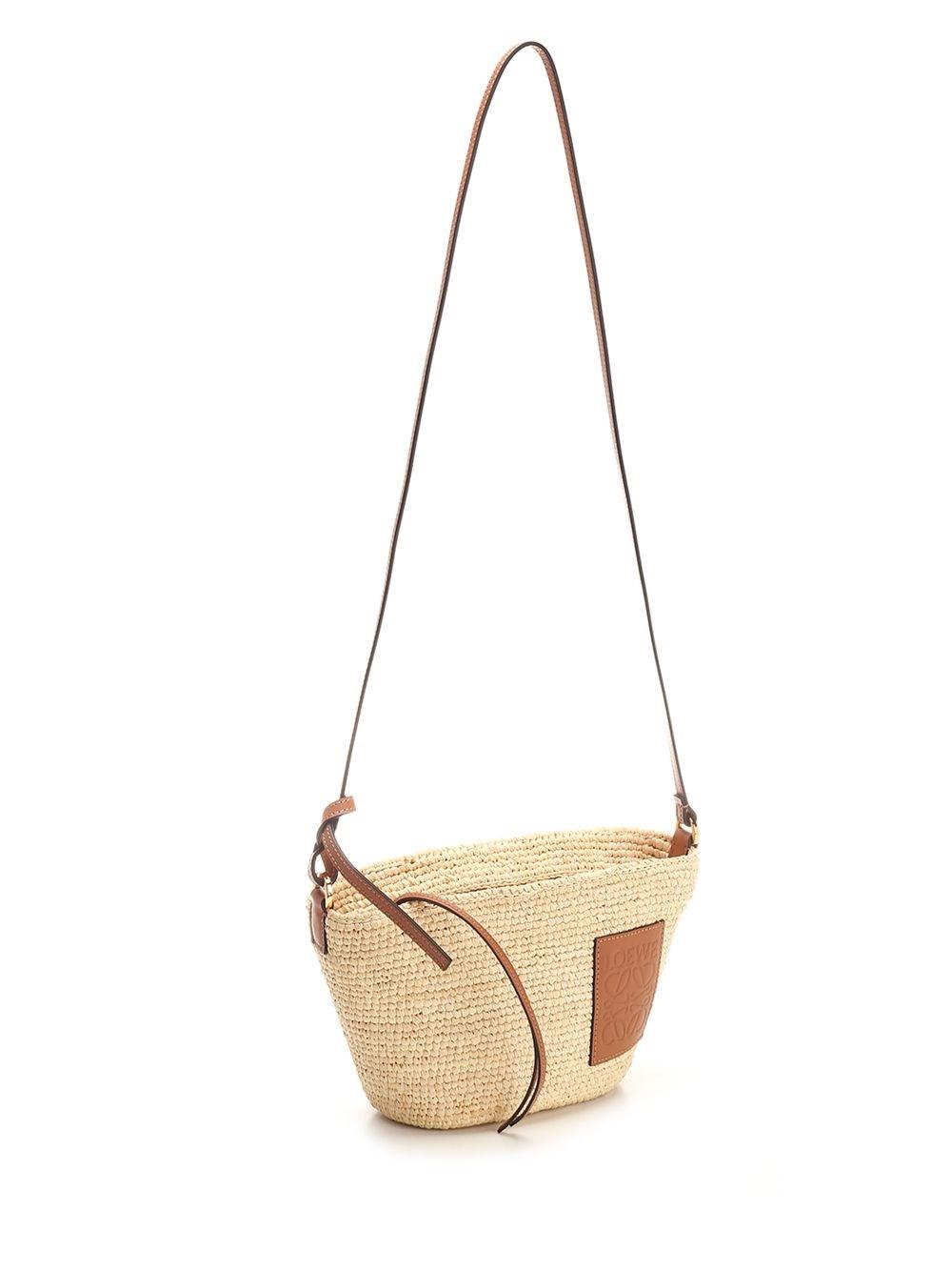 Al Duca D'Aosta Loewe Paula's Ibiza Borsa pochette "Slit" in rafia e pelle di vitello Offerta temporanea
