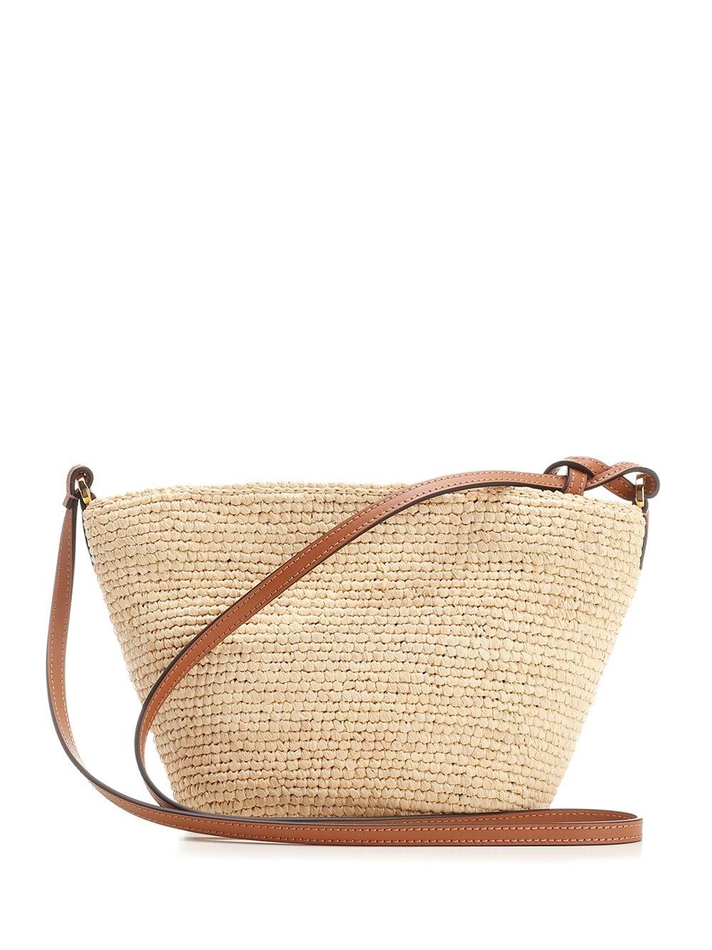 Al Duca D'Aosta Loewe Paula's Ibiza Borsa pochette "Slit" in rafia e pelle di vitello Offerta temporanea