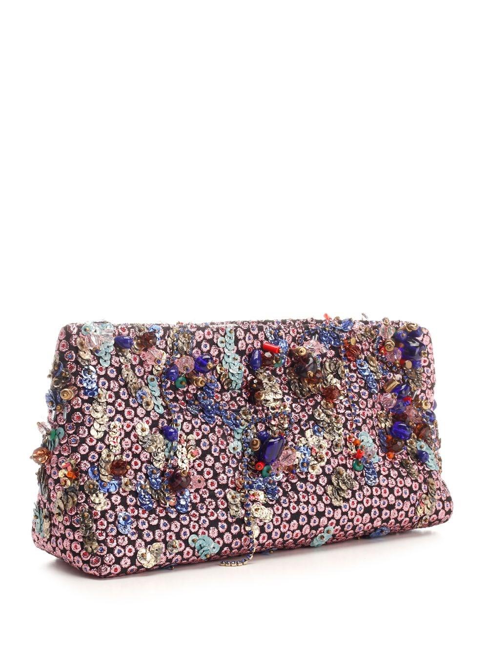Al Duca D'Aosta Dries Van Noten Clutch in jacquard Sostegno trimestrale