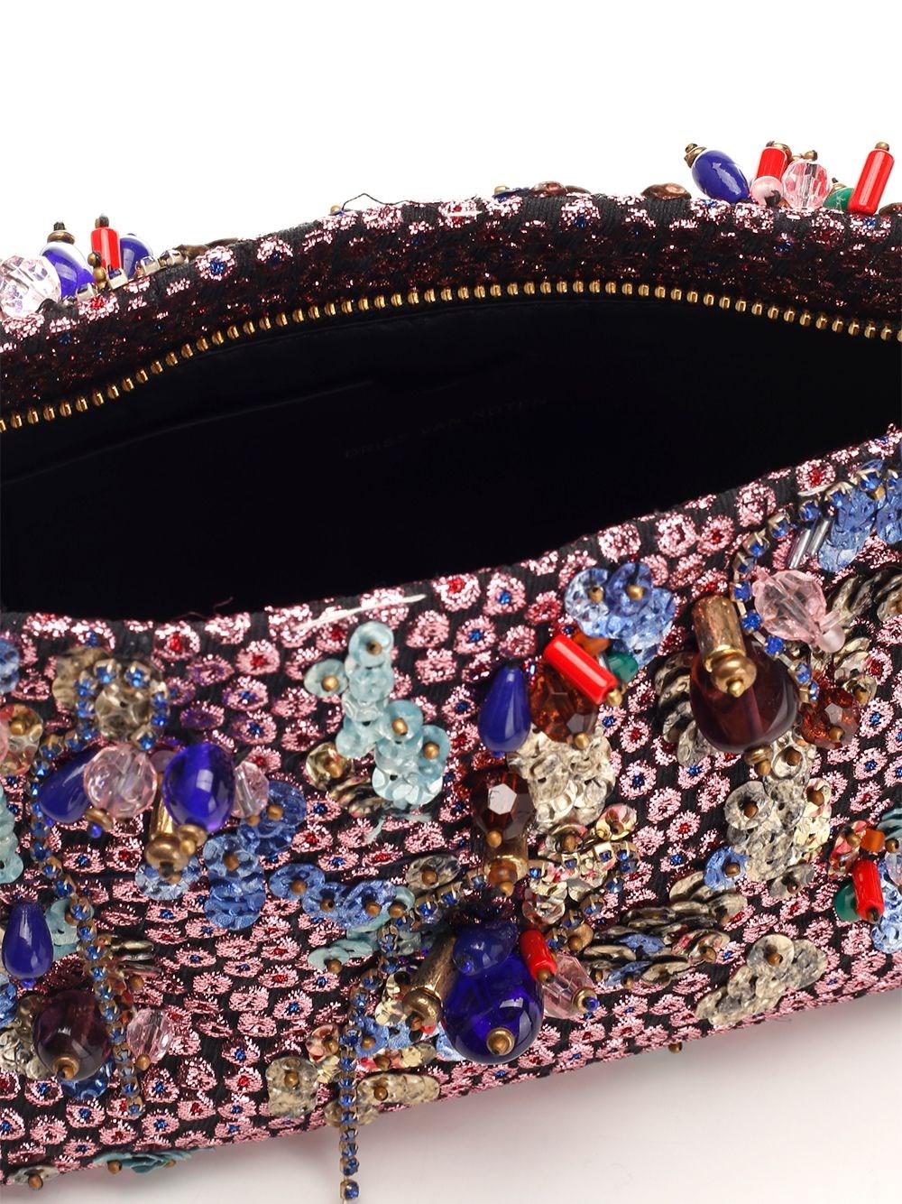 Al Duca D'Aosta Dries Van Noten Clutch in jacquard Sostegno trimestrale