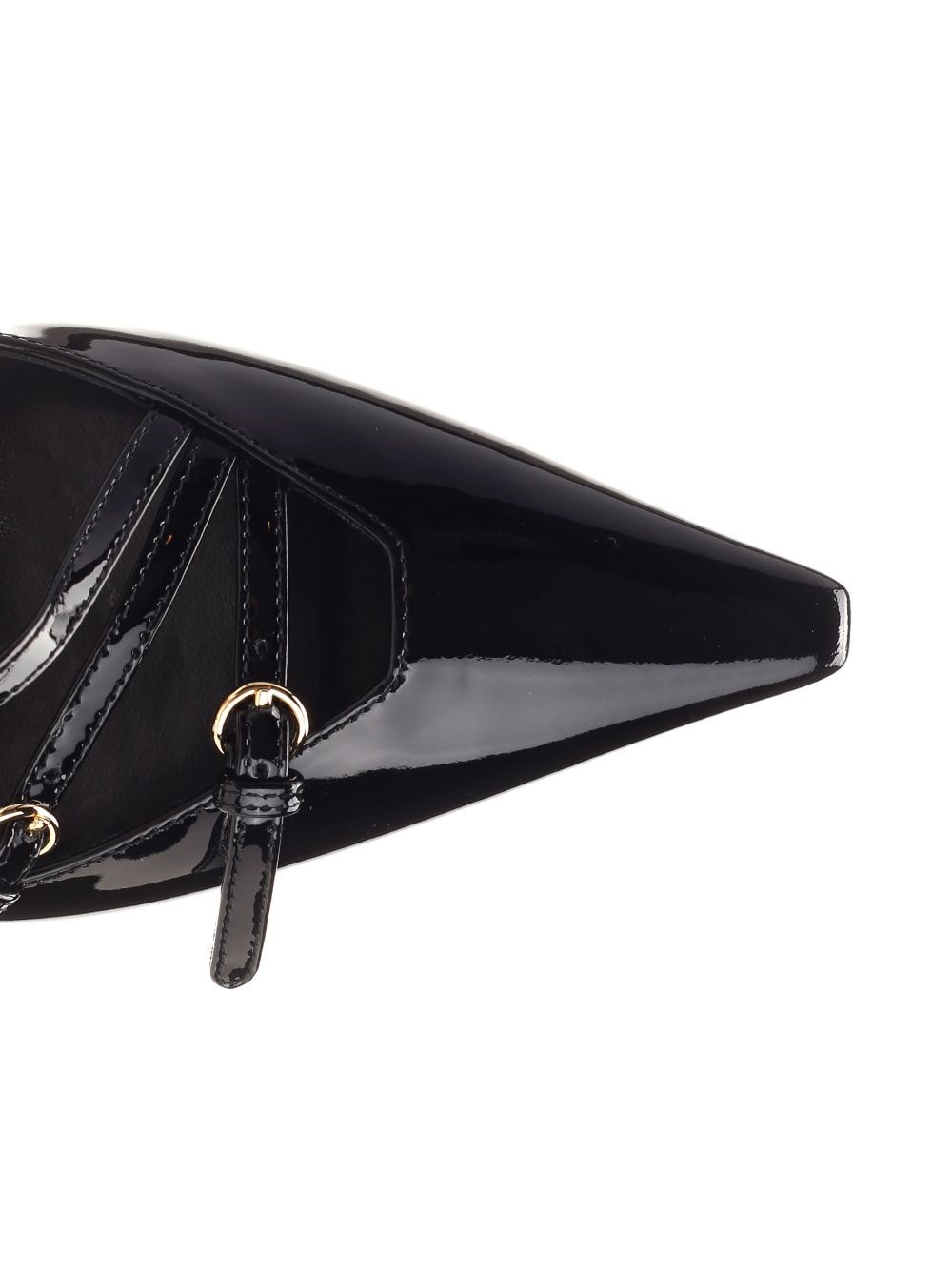 Al Duca D'Aosta Miu Miu Décolleté slingback in vernice con fibbie Promozione