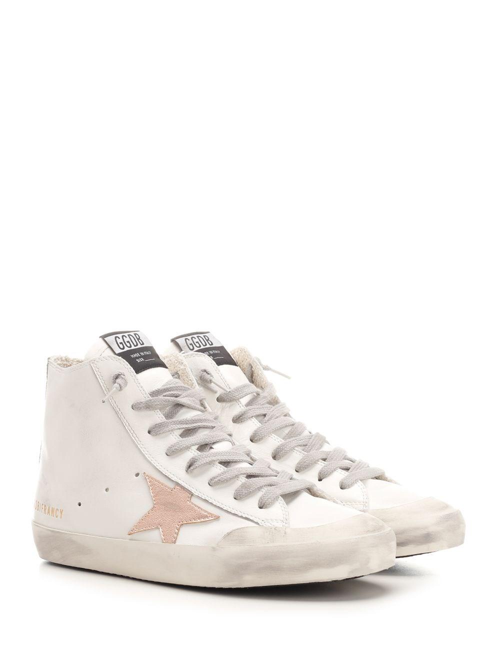 Al Duca D'Aosta Golden Goose Sneakers alte "Francy" in nappa Discount Store per i nuovi prodotti