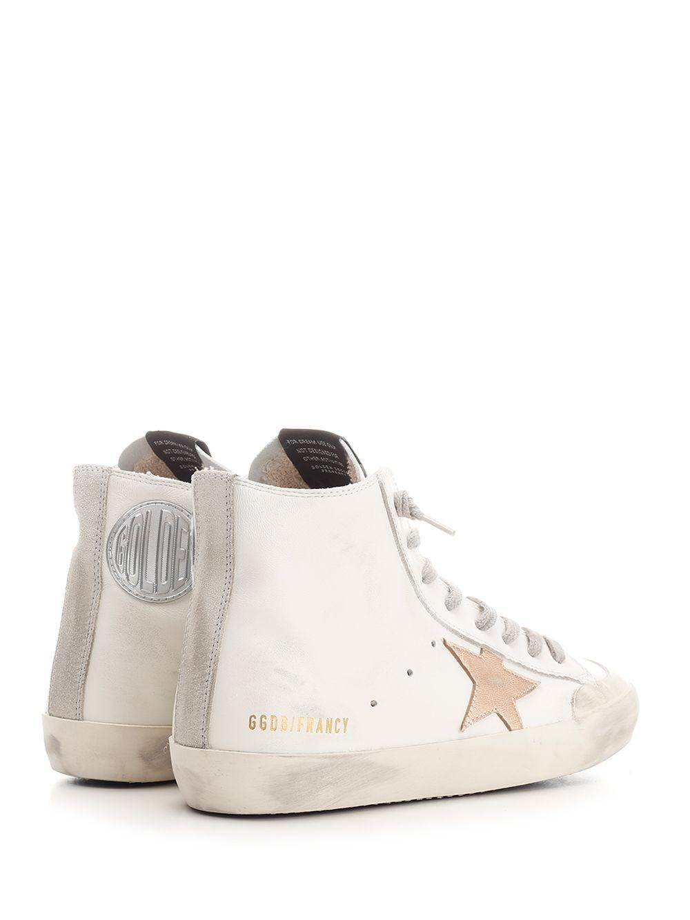 Al Duca D'Aosta Golden Goose Sneakers alte "Francy" in nappa Discount Store per i nuovi prodotti