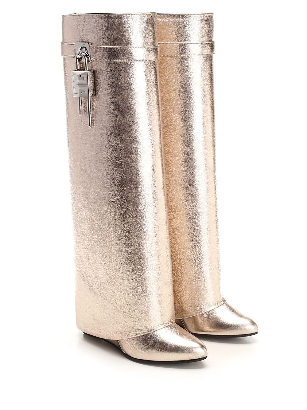 Al Duca D'Aosta Givenchy Stivali "Shark Lock" dusty gold Online